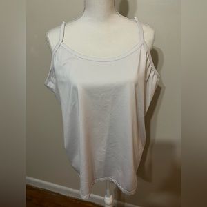 White plus size cami with adjustable straps *Great for bundling!